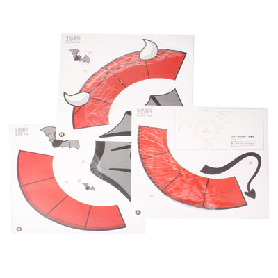 DIY 3D Cartoon Bat Style Wall Clock(Black)