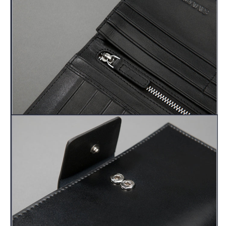 Fashionable Multifunction Genuine Leather Wallet / Clutch Bag for Men(Black)