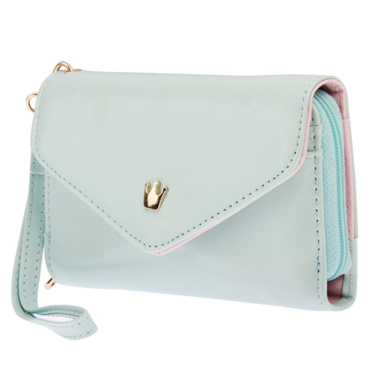 Fashionable Women 3-Fold Zipper Magnet Leather Wallet / Mobile Phone Case