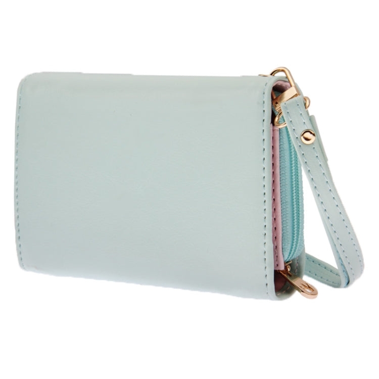 Fashionable Women 3-Fold Zipper Magnet Leather Wallet / Mobile Phone Case