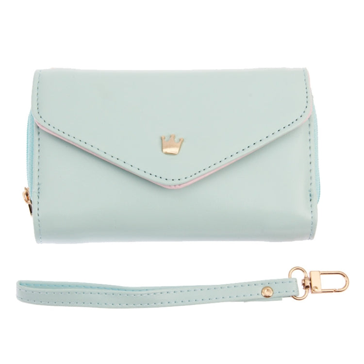 Fashionable Women 3-Fold Zipper Magnet Leather Wallet / Mobile Phone Case