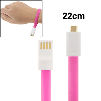 Pure Color Noodle Bracelet Style Magnet USB to Dock Cable for Galaxy S6 / S IV / i9500 / Note 8.0 /