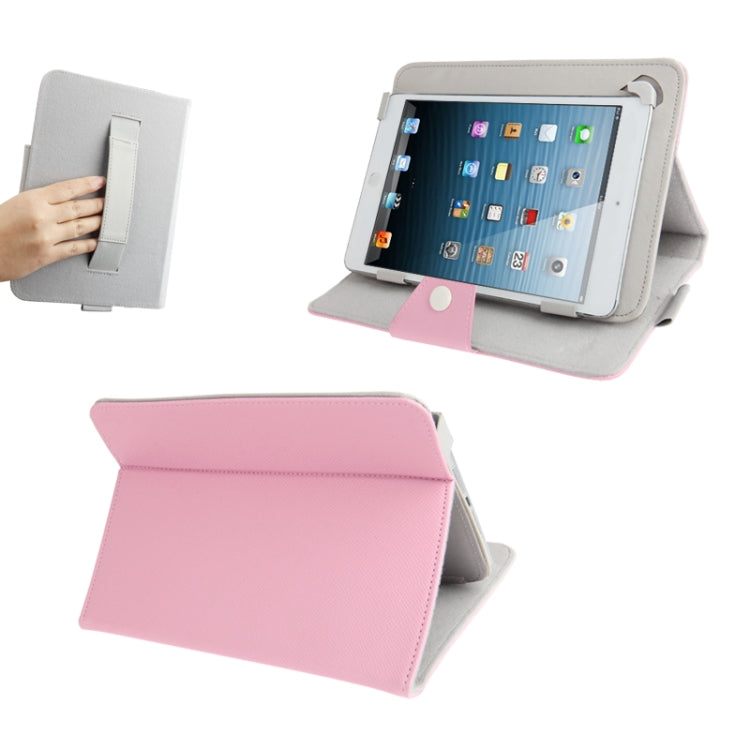 Cross Texture Leather Case with Elastic Hand Strap & Holder for 8.0 inch Tablet PC (Used for S-WMC-1648S, S-WMC-1644H, S-WMC-1643W, S-WMC-1638S),