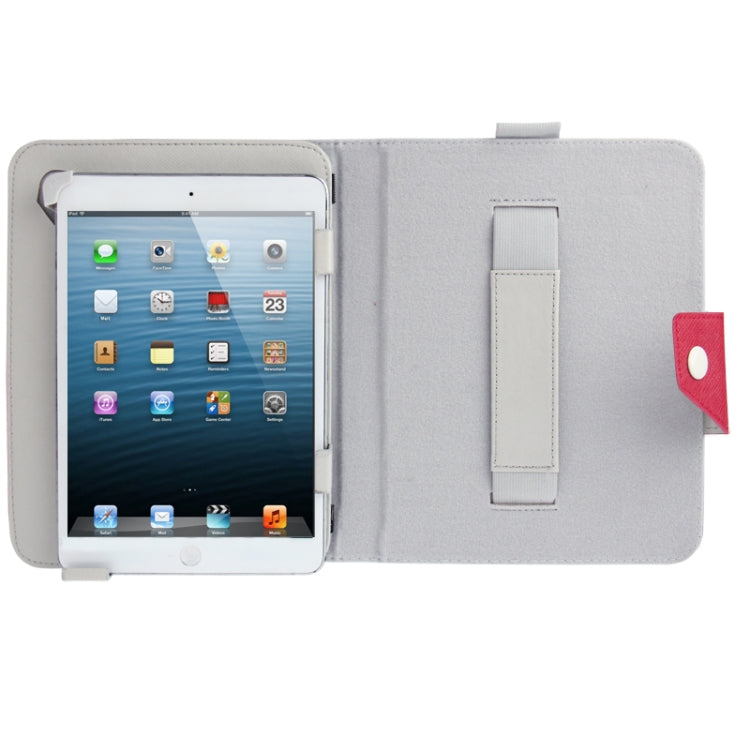 Cross Texture Leather Case with Elastic Hand Strap & Holder for 8.0 inch Tablet PC (Used for S-WMC-1648S, S-WMC-1644H, S-WMC-1643W, S-WMC-1638S),