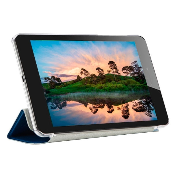 CUBE Ultrathin 3-folding Smart Cover Protective Leather Case for CUBE T7 Tablet PC(Dark Blue)