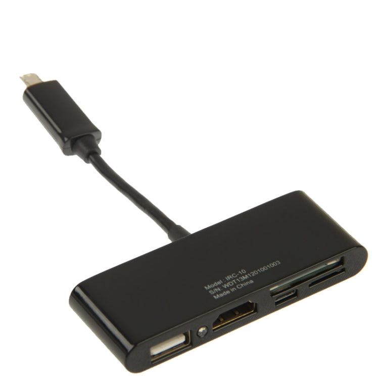 (Full HD 1080P HDMI + USB + Sync + SD / TF Card ) HDMI Connection Kits, Support OTG & Sync Function, For Galaxy Note III / S IV / i9500 / i9300 / N7100 / i9220 / HTC One / M7(Black)