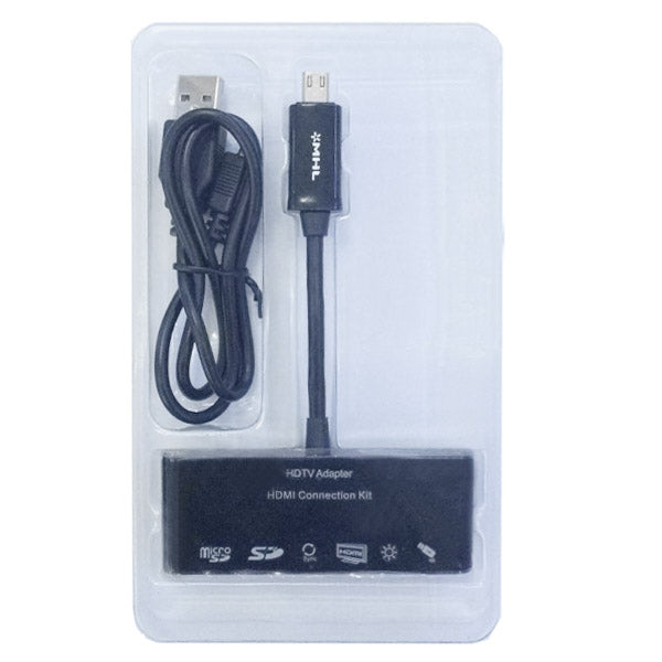 (Full HD 1080P HDMI + USB + Sync + SD / TF Card ) HDMI Connection Kits, Support OTG & Sync Function, For Galaxy Note III / S IV / i9500 / i9300 / N7100 / i9220 / HTC One / M7(Black)