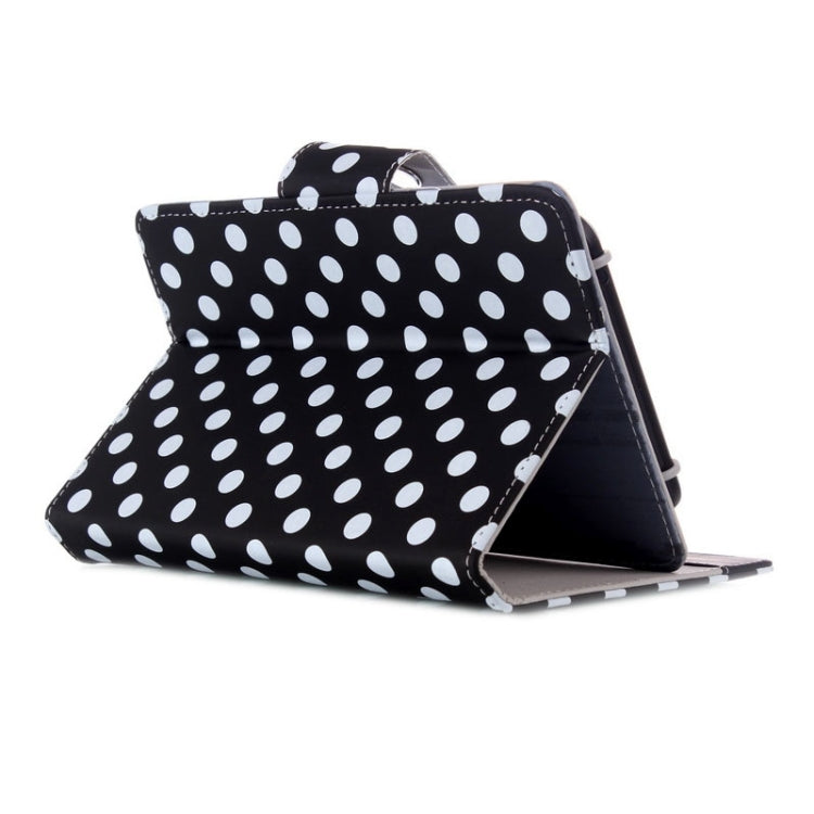 Universal Dot Pattern Horizontal Flip Leather Case with Holder for 7 inch Tablet PC