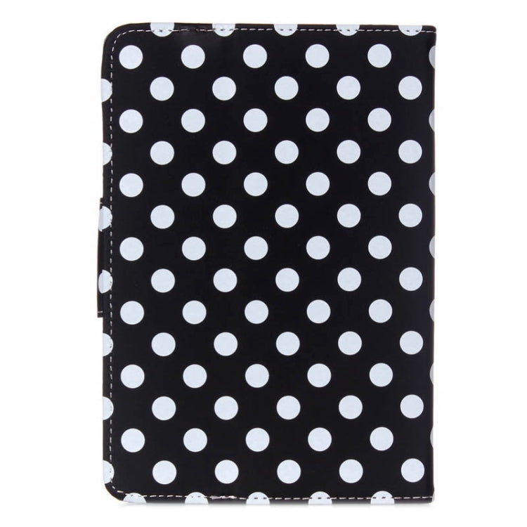 Universal Dot Pattern Horizontal Flip Leather Case with Holder for 7 inch Tablet PC
