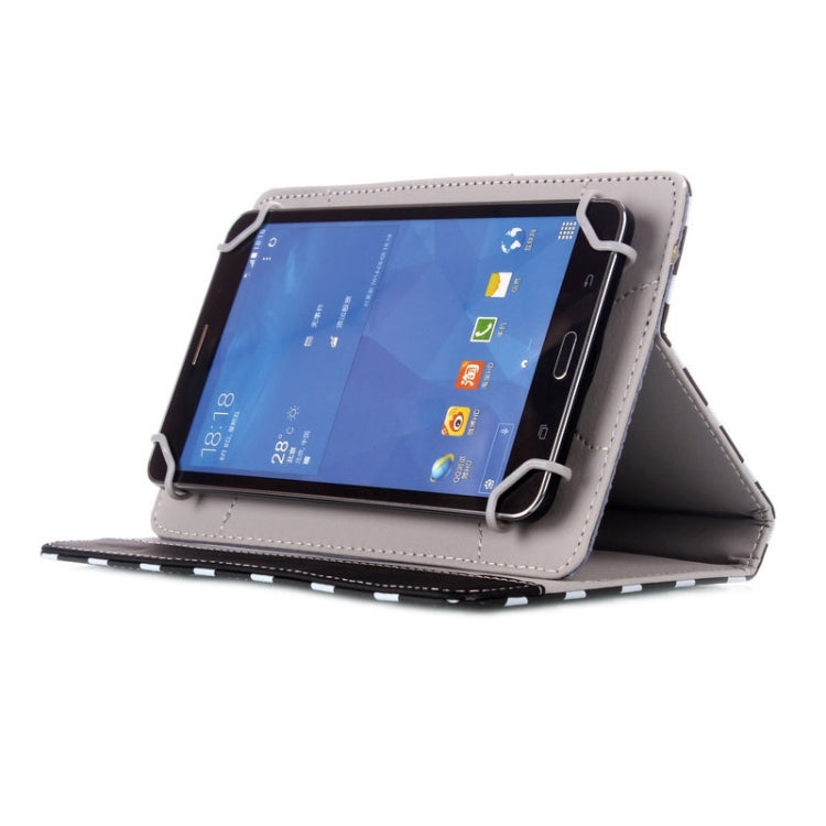 Universal Dot Pattern Horizontal Flip Leather Case with Holder for 7 inch Tablet PC