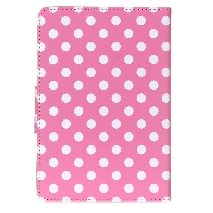 Universal Dot Pattern Horizontal Flip Leather Case with Holder for 7 inch Tablet PC