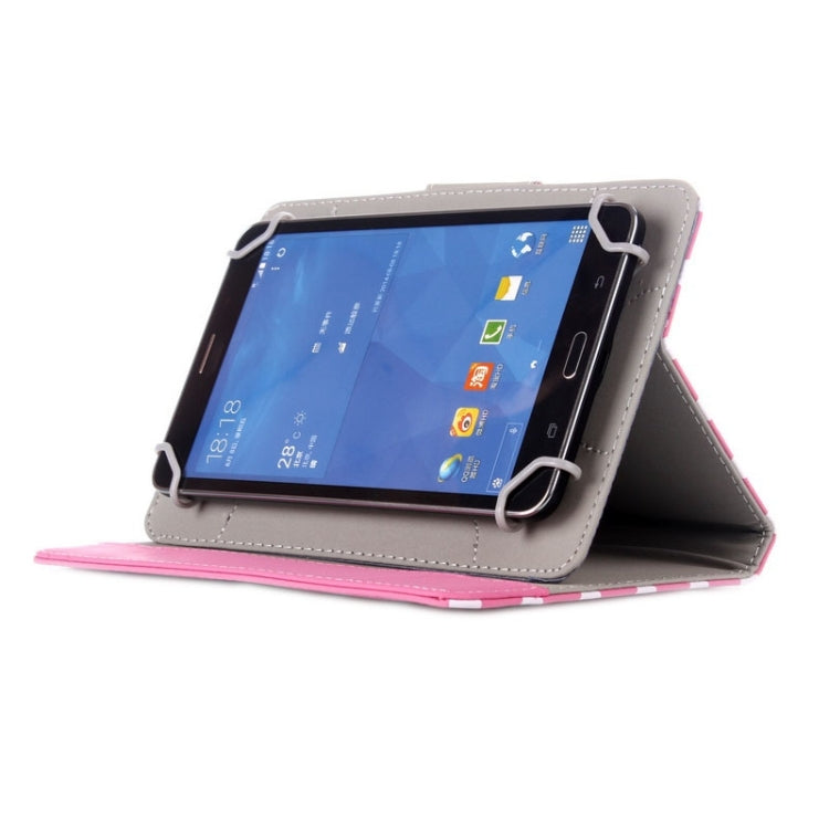Universal Dot Pattern Horizontal Flip Leather Case with Holder for 7 inch Tablet PC