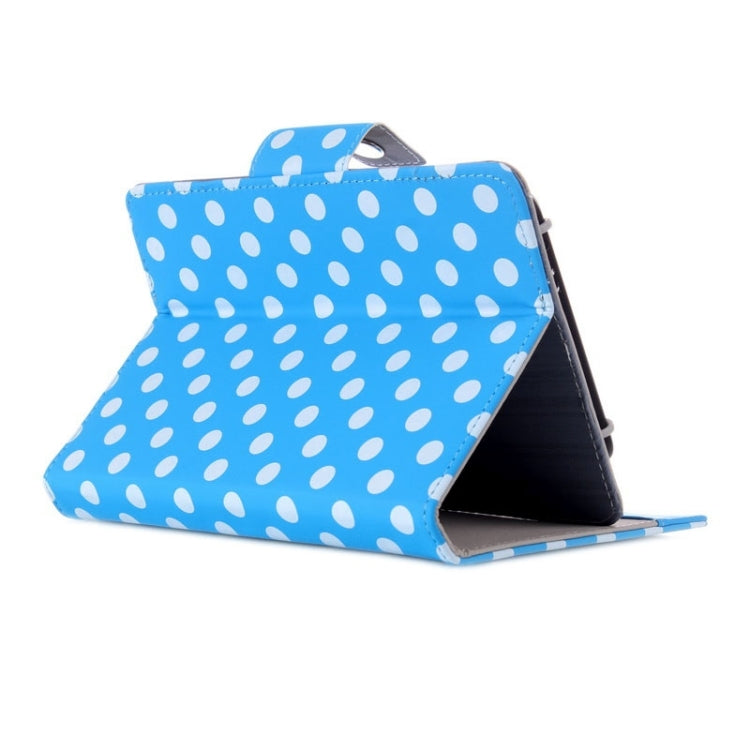Universal Dot Pattern Horizontal Flip Leather Case with Holder for 7 inch Tablet PC