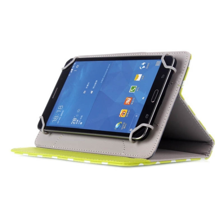 Universal Dot Pattern Horizontal Flip Leather Case with Holder for 7 inch Tablet PC