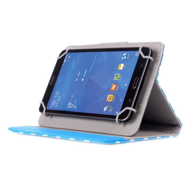 Universal Dot Pattern Horizontal Flip Leather Case with Holder for 7 inch Tablet PC