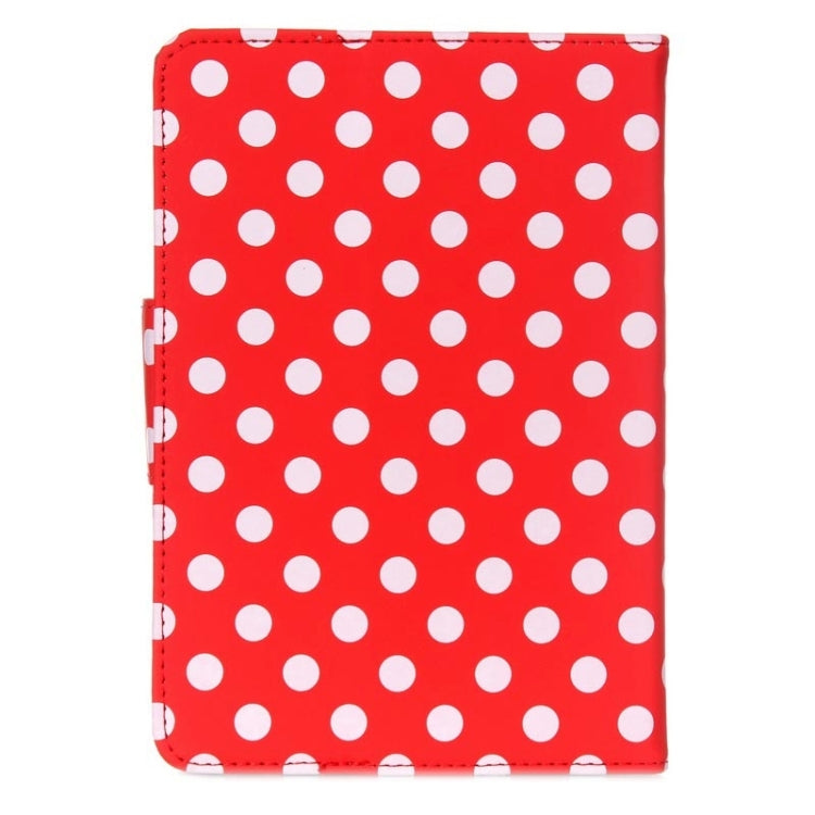 Universal Dot Pattern Horizontal Flip Leather Case with Holder for 7 inch Tablet PC