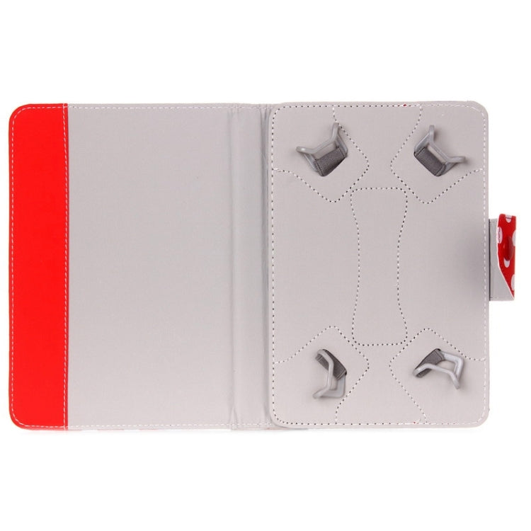 Universal Dot Pattern Horizontal Flip Leather Case with Holder for 7 inch Tablet PC