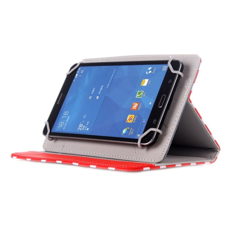 Universal Dot Pattern Horizontal Flip Leather Case with Holder for 7 inch Tablet PC