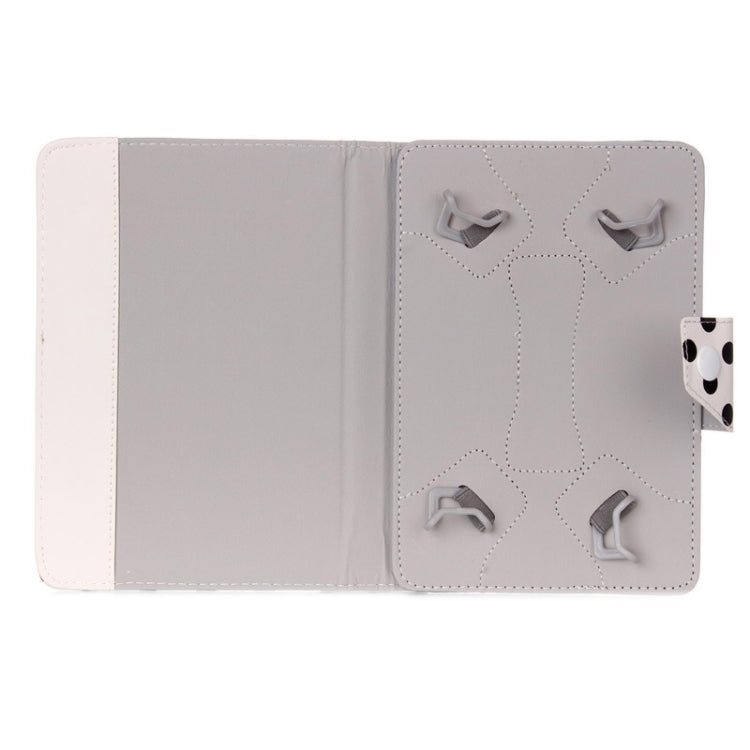 Universal Dot Pattern Horizontal Flip Leather Case with Holder for 7 inch Tablet PC