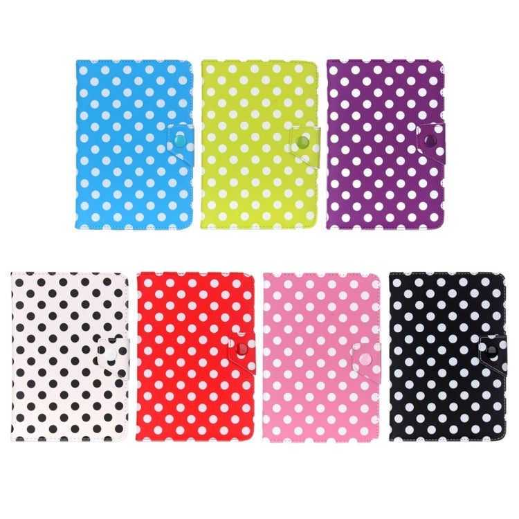 Universal Dot Pattern Horizontal Flip Leather Case with Holder for 7 inch Tablet PC