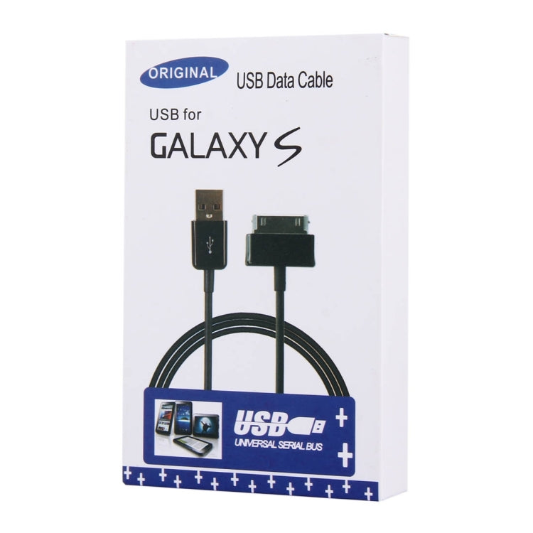 30 Pin to USB Data Sync Charging Cable, For Galaxy Tab P1000 / P3100 / P5100 / P6200 / P6800 / P7100 / P7300 / P7500 / N5100 / N8000(Black)
