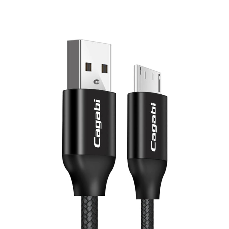 Cagabi N1 1m 2.4A Aviation Aluminum Alloy + Nylon USB to Micro USB Data Sync Fast Charging Cable,
