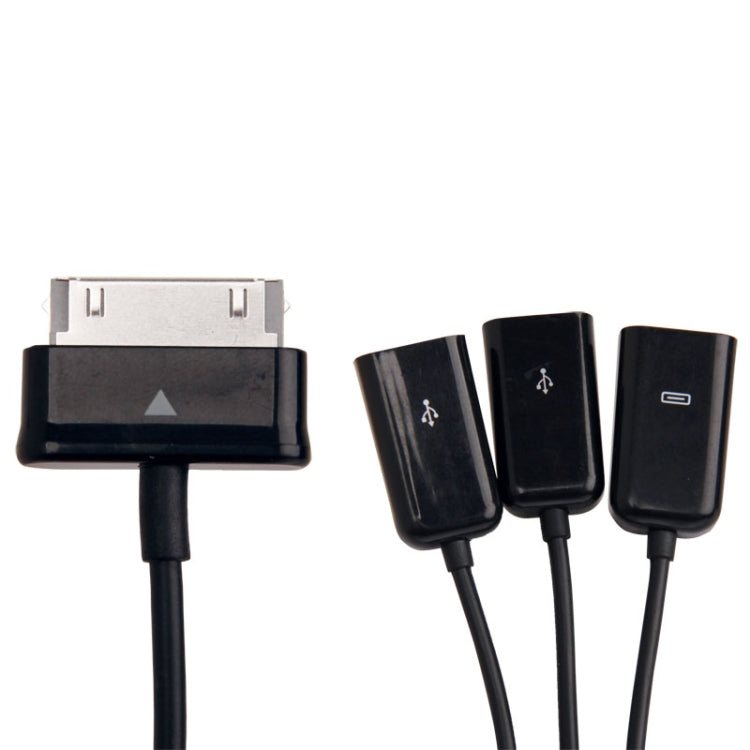 Galaxy Tab Multi-function OTG Cable (Galaxy Tab 10.1 OTG + Micro USB OTG + Micro USB Cable) for Galaxy Tab P3100 /P5100 /P6200 /P6800 /P7100 /P7300 /P7500 /N5100 / N8000(Black)