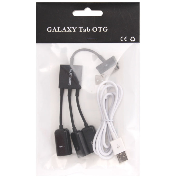 Galaxy Tab Multi-function OTG Cable (Galaxy Tab 10.1 OTG + Micro USB OTG + Micro USB Cable) for Galaxy Tab P3100 /P5100 /P6200 /P6800 /P7100 /P7300 /P7500 /N5100 / N8000(Black)