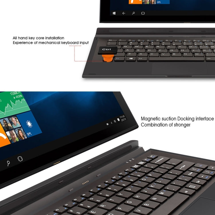 11.6 inch Tablet Magnetic Suction Keyboard for Teclast X2 Pro (S-WMC-0480B)(Black)