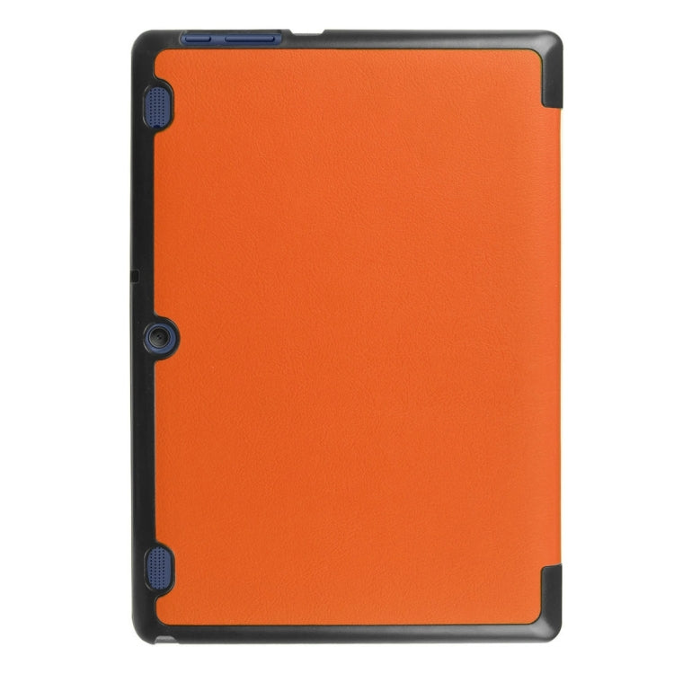 Custer Texture Horizontal Flip Solid Color Leather Case with Three-folding Holder for Lenovo TAB 2 A10-30 X30F, 10.1 inch