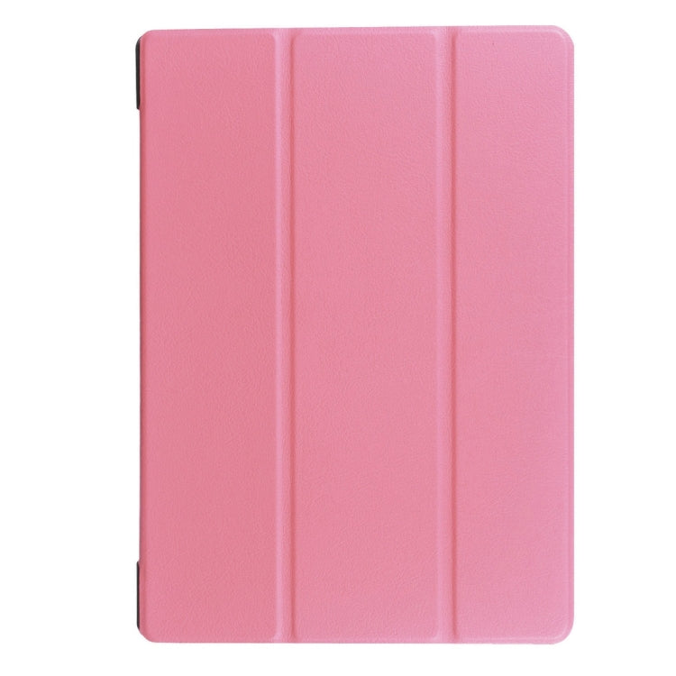 Custer Texture Horizontal Flip Solid Color Leather Case with Three-folding Holder for Lenovo TAB 2 A10-30 X30F, 10.1 inch