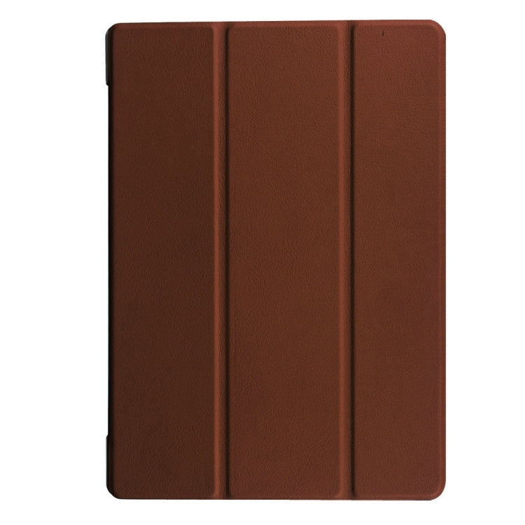 Custer Texture Horizontal Flip Solid Color Leather Case with Three-folding Holder for Lenovo TAB 2 A10-30 X30F, 10.1 inch