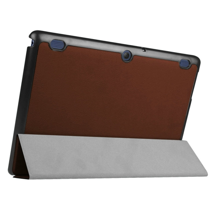 Custer Texture Horizontal Flip Solid Color Leather Case with Three-folding Holder for Lenovo TAB 2 A10-30 X30F, 10.1 inch