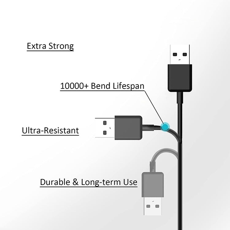 1m 30 Pin to USB Cable, For Galaxy Tab P1000 / P3100 / P5100 / P6200 / P6800 / P7100 / P7300 / P7500 / N5100 / N8000(Black)