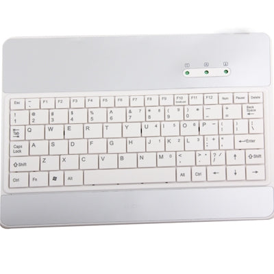 8 inch Universal Tablet PC Leather Tablet Case with USB Plastic Keyboard / Holder(White)