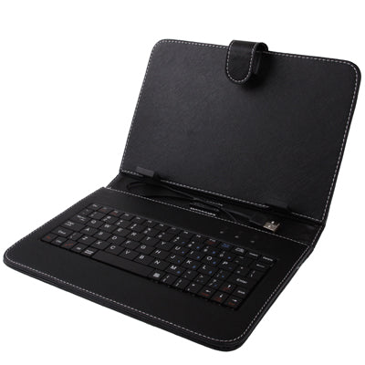 Leather Tablet Case with USB Keyboard for 9.0 inch Tablet PC (Used for S-WMC-0296W, S-WMC-0291W, S-WMC-0280W, S-WMC-0278W, S-WMC-0265W, S-WMC-0254W)