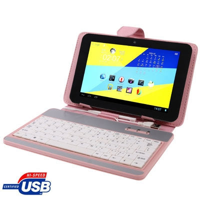 Universal Leather Tablet Case with USB Keyboard for 7.0 inch Tablet PC (Used for S-WMC-1645W, S-WMC-1630B, S-WMC-1622W, S-WMC-1616W, S-WMC-1606B),
