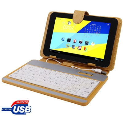 Universal Leather Tablet Case with USB Keyboard for 7.0 inch Tablet PC (Used for S-WMC-1645W, S-WMC-1630B, S-WMC-1622W, S-WMC-1616W, S-WMC-1606B),