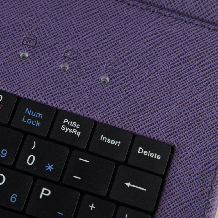 Universal Adjustable Cross Texture Leather Tablet Case with USB 2.0 Hard Key Keyboard, Suitable for 9.0 inch Tablet PC (Such as S-WMC-0285, S-WMC-0280, S-WMC-0265, S-WMC-0929, S-WMC-0948 etc.),