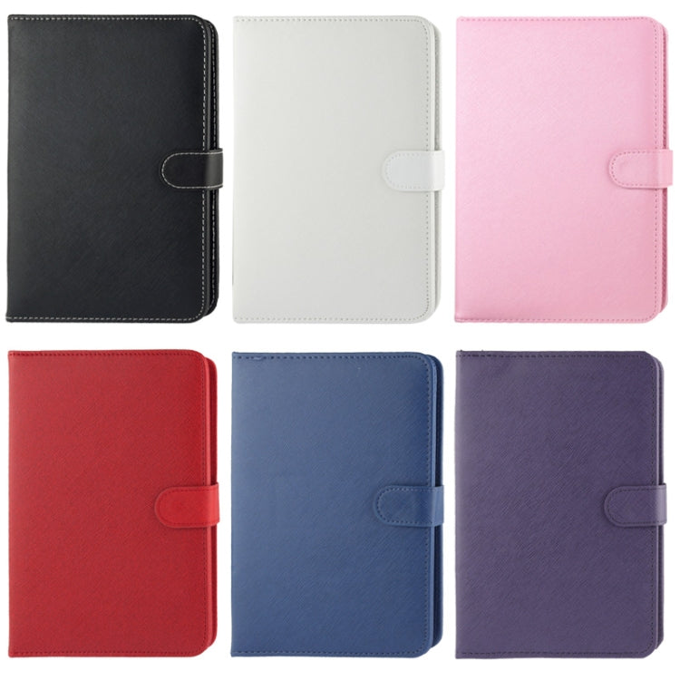 Universal Adjustable Cross Texture Leather Tablet Case with USB 2.0 Hard Key Keyboard, Suitable for 9.0 inch Tablet PC (Such as S-WMC-0285, S-WMC-0280, S-WMC-0265, S-WMC-0929, S-WMC-0948 etc.),