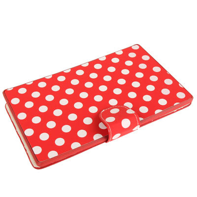 Universal Dot Pattern 3M Sticker Leather Tablet Case with USB 2.0 Silicone Keyboard, Suitable for 4.3~7.9 inch Tablet PC (Such as S-WMC-1645, S-WMC-1630, S-WMC-1622, S-WMC-1616, S-WMC-1606 etc.), Red(Red)