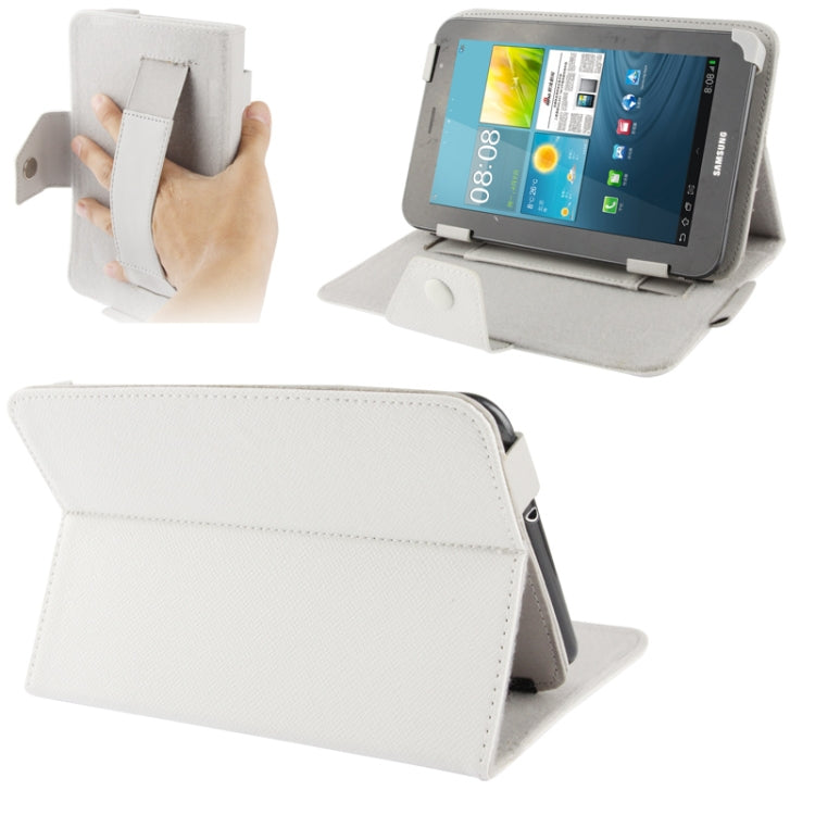 Cross Texture Leather Case with Elastic Hand Strap & Holder for 7 inch Tablet PC, Adjustable Size