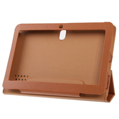3-fold Litchi Texture Leather Case for Q8 Tablet PC