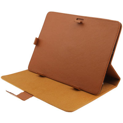 HSD-PT905 360 Degree Rotation Litchi Texture Leather Case with Magic Tape Holder for 9.7 inch Tablet PC(Brown)