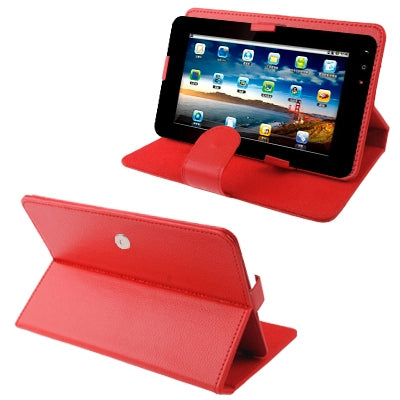 Detachable Litchi Texture Leather Case with Magic Tape & Holder for 9 inch Tablet PC, Adjustable Size