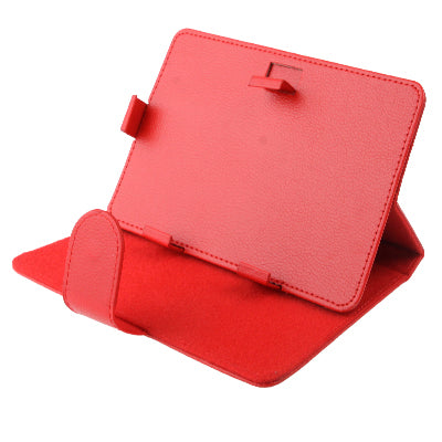 Detachable Litchi Texture Leather Case with Magic Tape & Holder for 9 inch Tablet PC, Adjustable Size