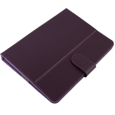 Litchi Texture Universal Leather Case with Holder for 9 inch Tablet PC(Purple)