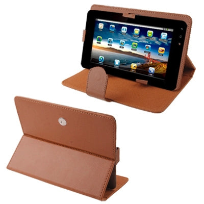 Lichi Texture Universal Leather Case with Holder for 9.7 inch Tablet PC(Brown)