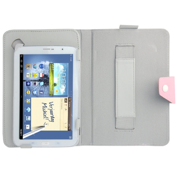 Cross Texture Leather Case with Elastic Hand Strap & Holder for 9 inch Tablet PC (Used for S-WMC-1504, S-WMC-1523, S-WMC-0296W, S-WMC-0956W ,S-WMC-0956B, S-WMC-0929R),