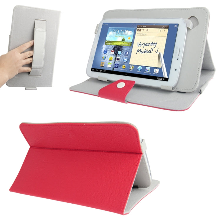 Cross Texture Leather Case with Elastic Hand Strap & Holder for 9 inch Tablet PC (Used for S-WMC-1504, S-WMC-1523, S-WMC-0296W, S-WMC-0956W ,S-WMC-0956B, S-WMC-0929R),